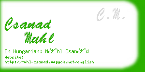 csanad muhl business card